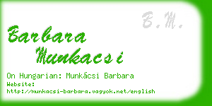 barbara munkacsi business card